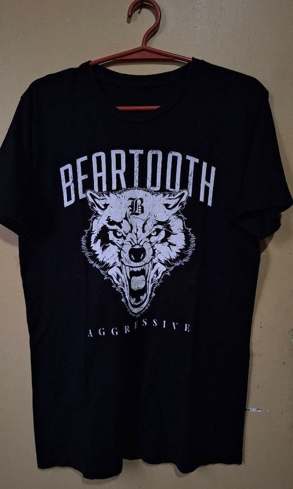 Vtg Beartooth Band Aggressive Cotton Black Shirt For Men All Size MC462