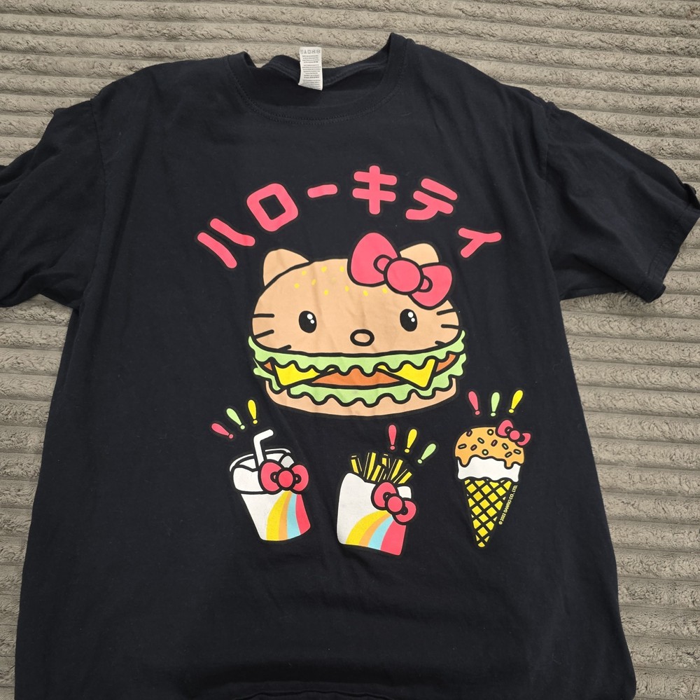 Hello Kitty Japanese Foodie T-shirt Sz L