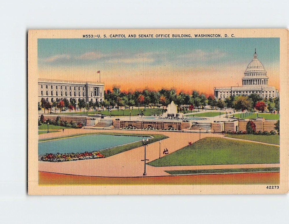Postcard US Capitol and Senate Office Building Washington DC