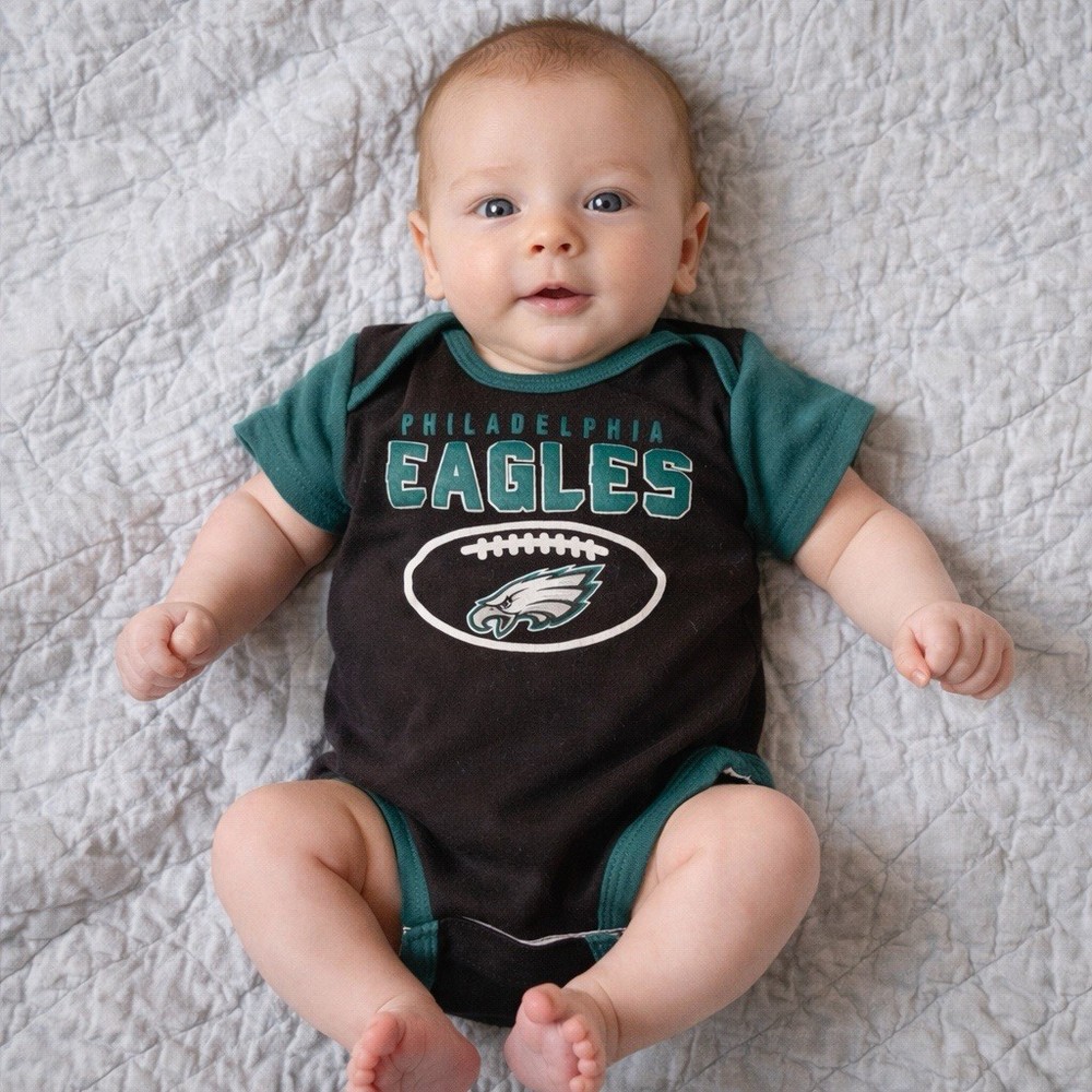 Philadelphia Eagles Baby Jersey 3-6M Green NFL Team Apparel Infant  Outfit