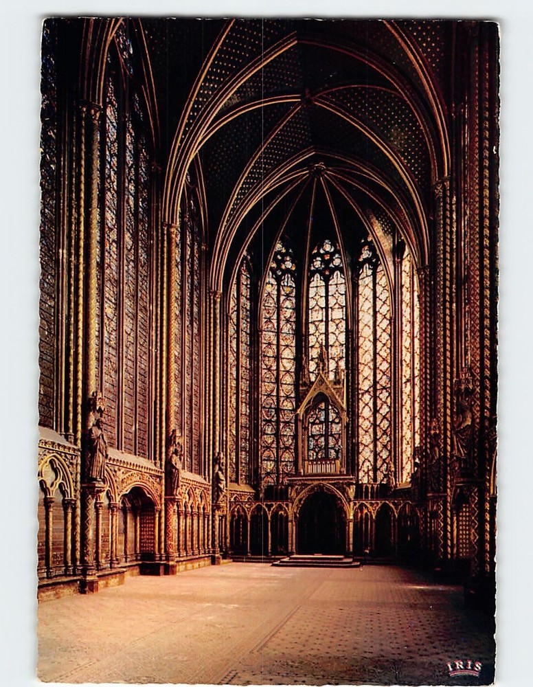 Postcard Interior of the Sainte-Chapelle in Paris France