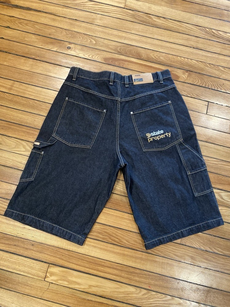 State Property Rocawear Vintage Y2K Denim Shorts Jorts Men’s 38 Dark wash Baggy