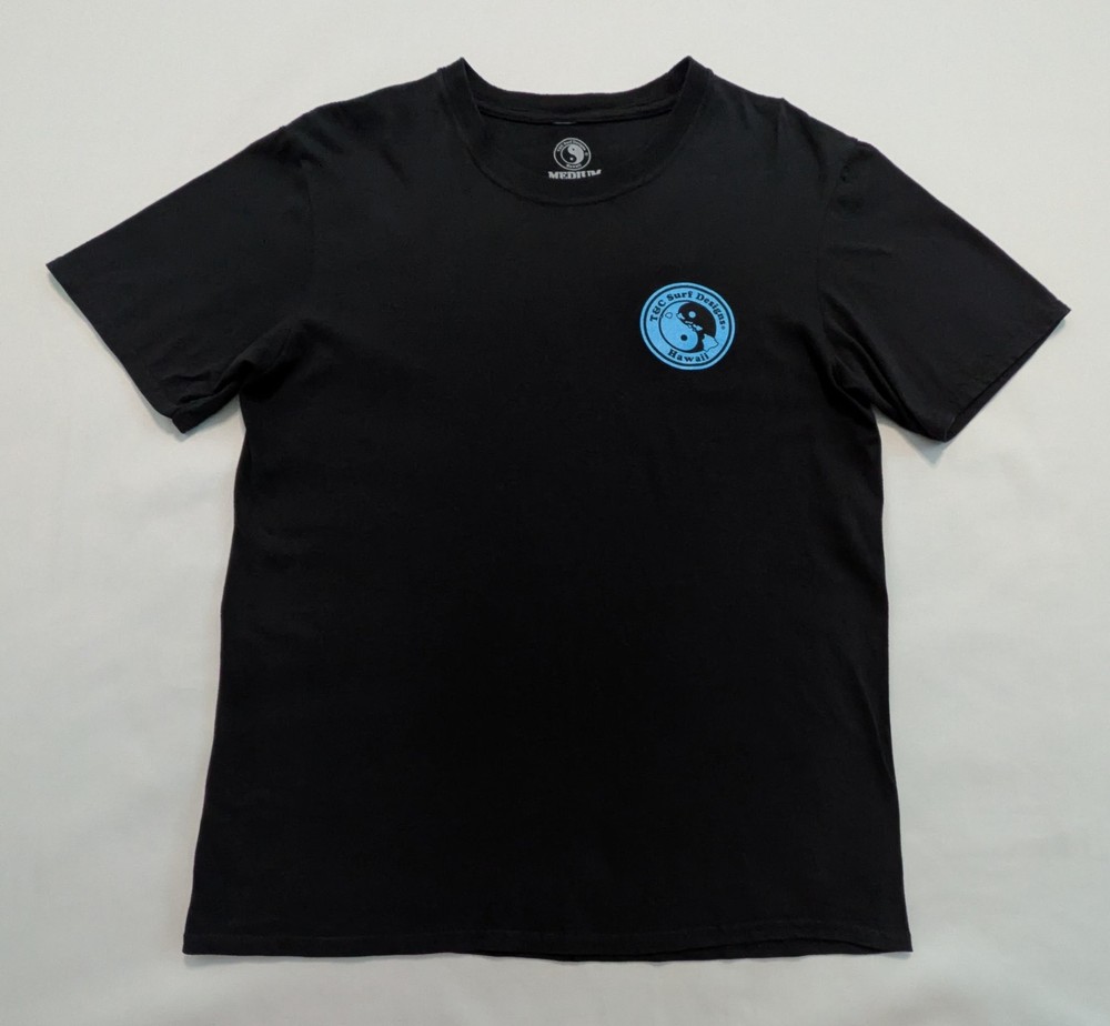 T&C Town & Country Surf Designs Hawaii Koi Fish Shirt Black Men's Medium M