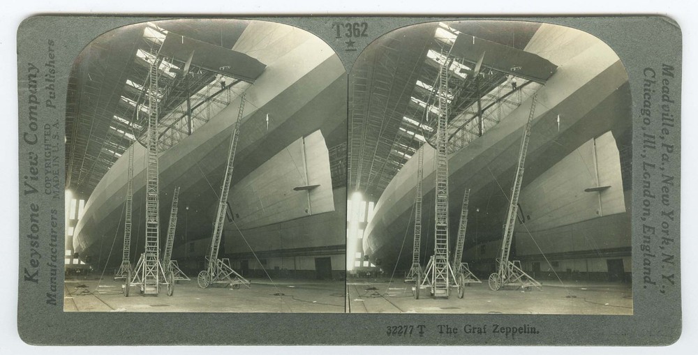 D1627~ GRAF ZEPPELIN – Lakehurst NJ c.1928 Stereoview – Keystone