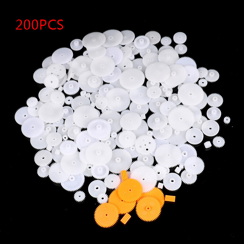 200PCS Mixed Plastic Gear Bag Motor Transmission Gear 0.5 Mold DIY AccessoriKE