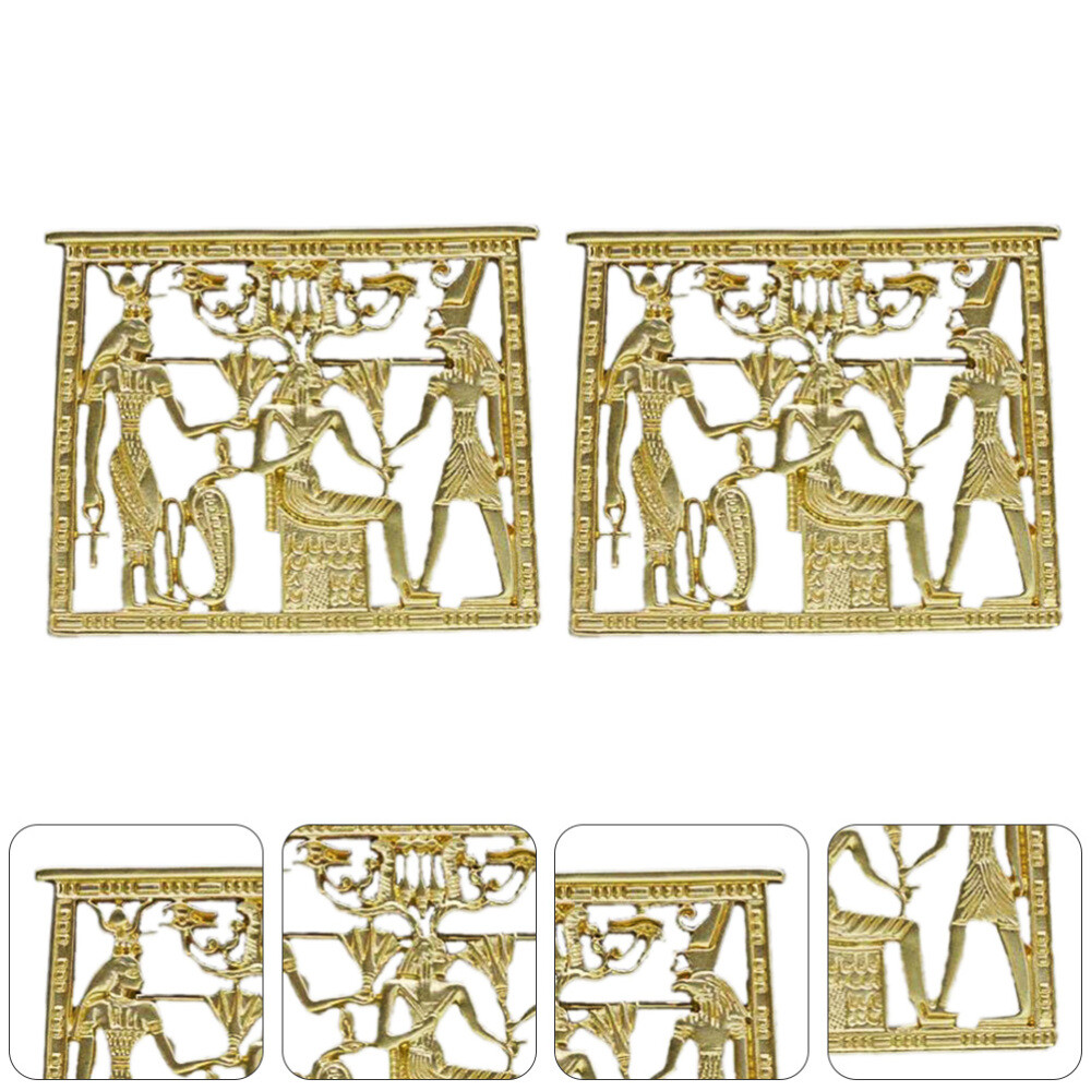 2 Pcs Hat Pin Egyptian Pharaoh Brooch Creative Suit Decoration