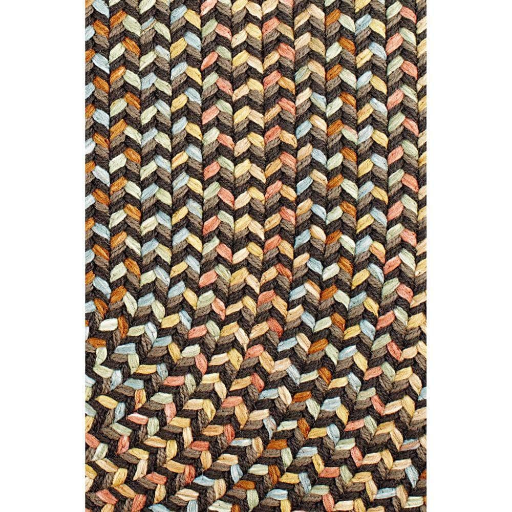 Confetti Bright & Bold 5-Carrier Braided Rug - Brown