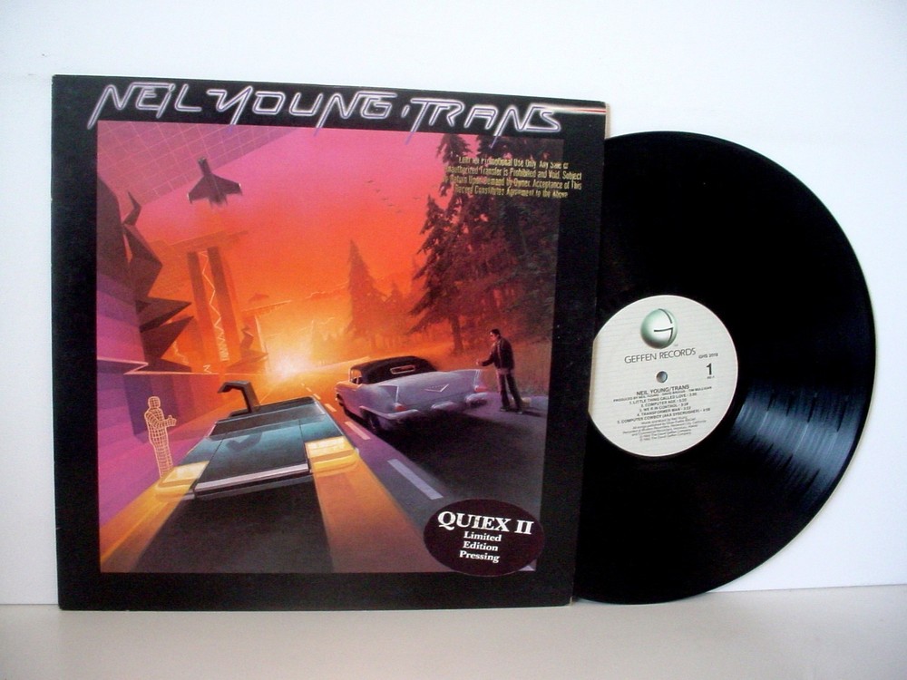 NEIL YOUNG Trans PROMO Audiophile QUIEX II LP 1982 GEFFEN GHS 2018 Promotional