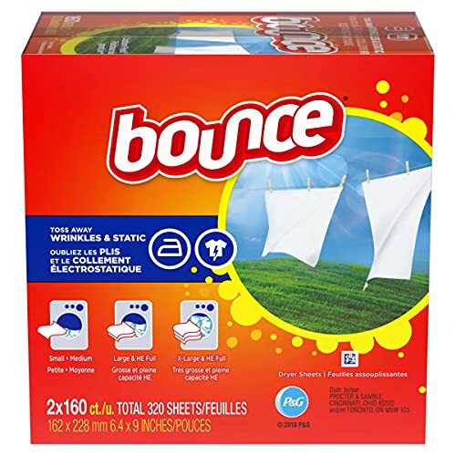 Bounce Fabric Softener Dryer Sheet Outdoor Fresh, 160 Sheets (Pack of 2)