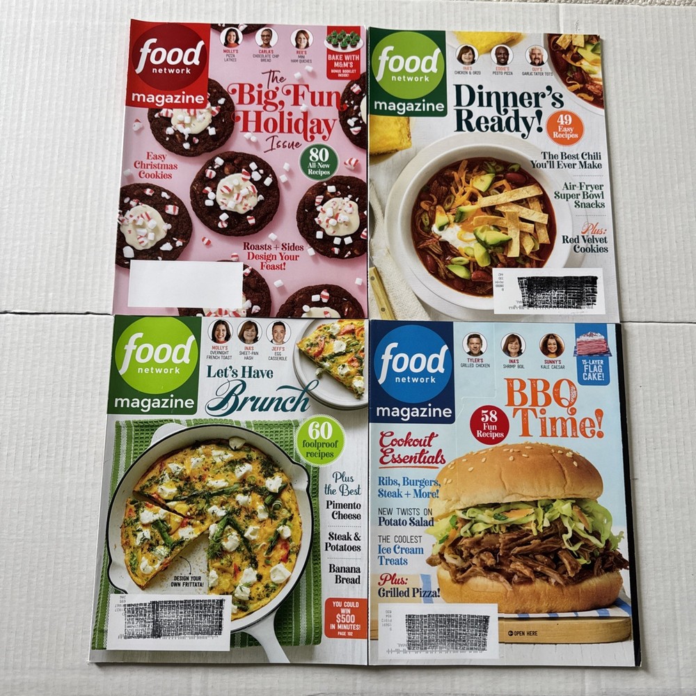 Food Network Magazine 2024 Dec 2023/Jan 2024, Feb/Mar, Apr/May, Jun/Jul 4 Issues