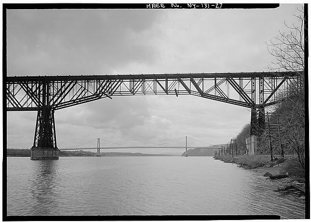 Photo:Poughkeepsie NY 1900s Bridge Span Detail Hudson River