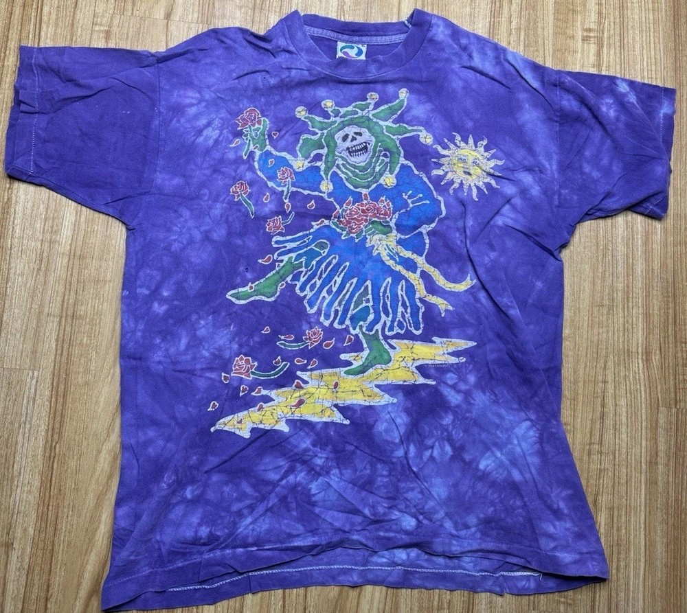 Vintage 90s Grateful Dead Joker Purple Tee by Liquid Blue Adult XL