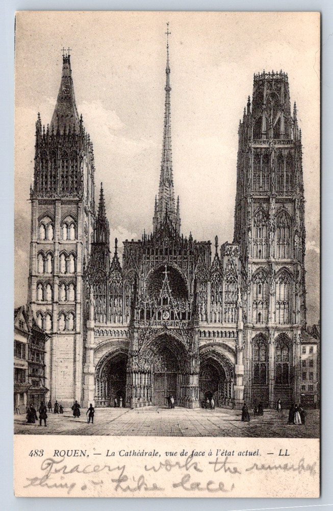 Vintage Postcard ROUEN La Cathédrale