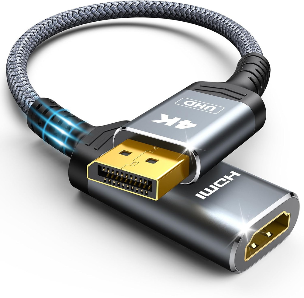4K Display Port to HDMI Adapter, Uni-Directional DP 1.2 Computer to HD