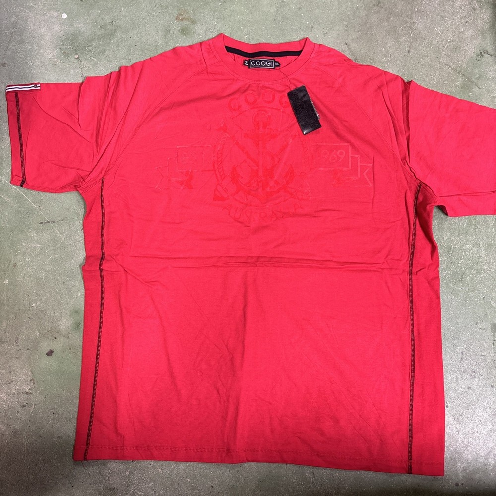 NEW Coogi TShirt Red Velvet Patch Size 3XL Mens