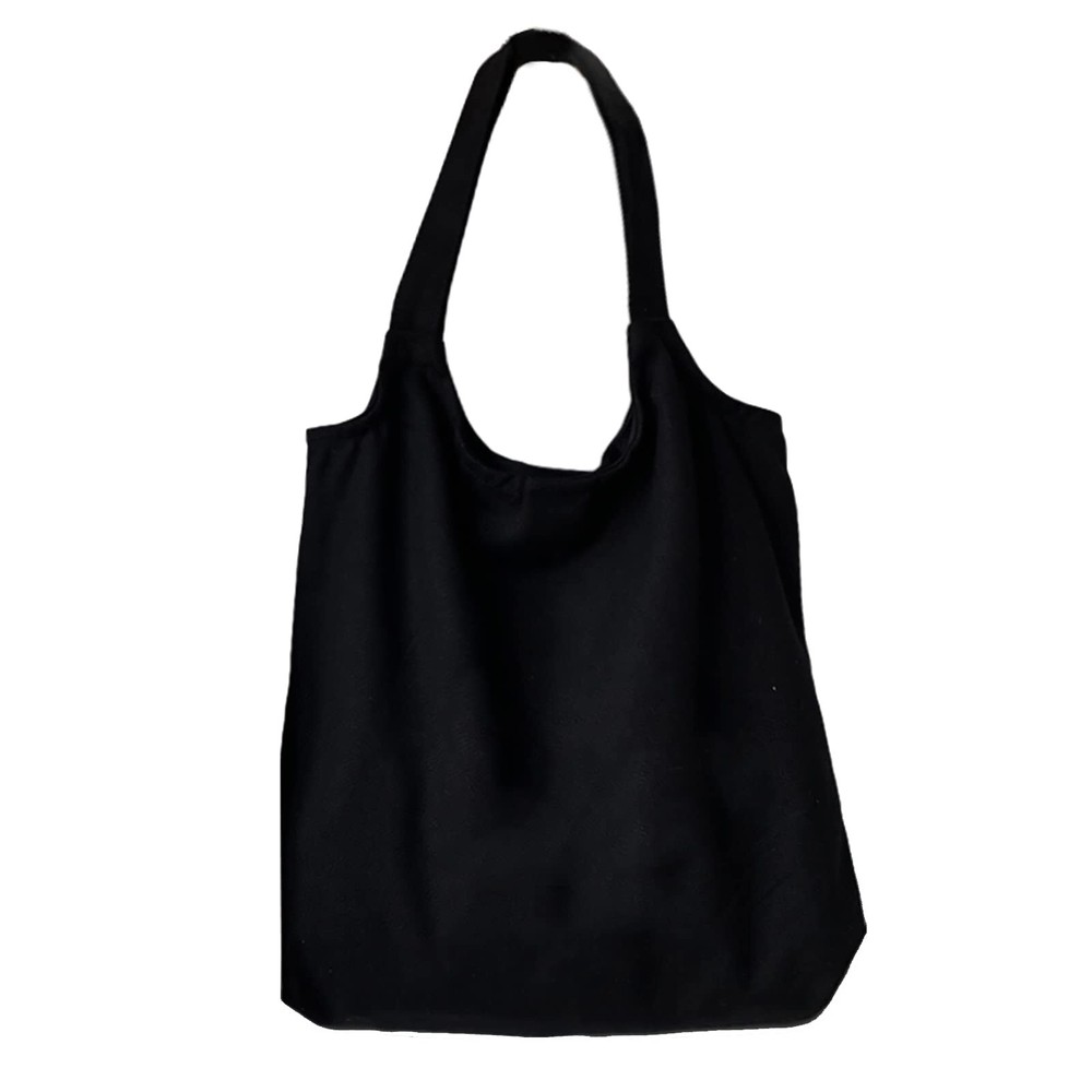 Canvas Tote Bag Black Aesthetic Personalized Custom Reusable Grocery Bags Flo...