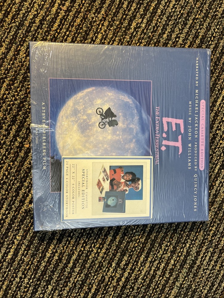 E.T. Narrated By Michael Jackson 1982 Storybook Album Special Edition Set NEW