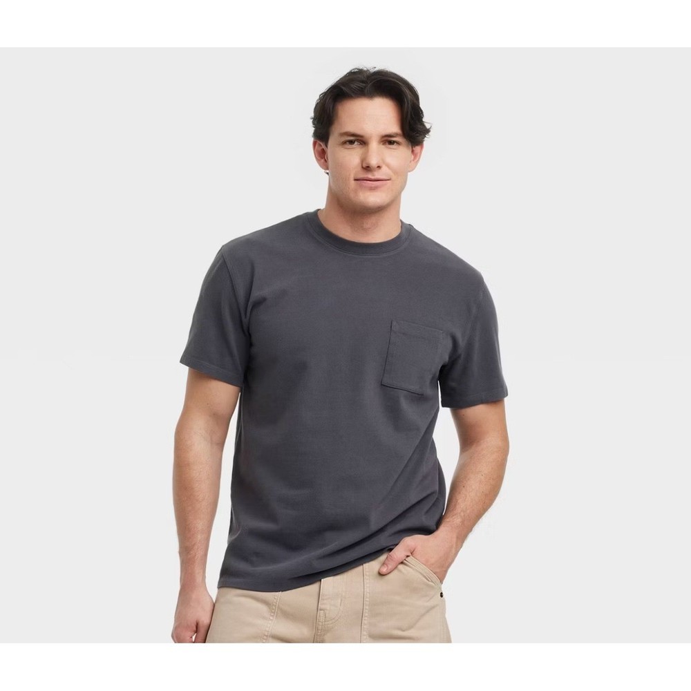Goodfellow & Co Mens Relaxed Fit Short Sleeve Pocket T-Shirt Black XL NWT