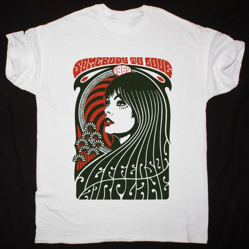 Vintage Jefferson Airplane Band White Cotton Unisex Tee MC023