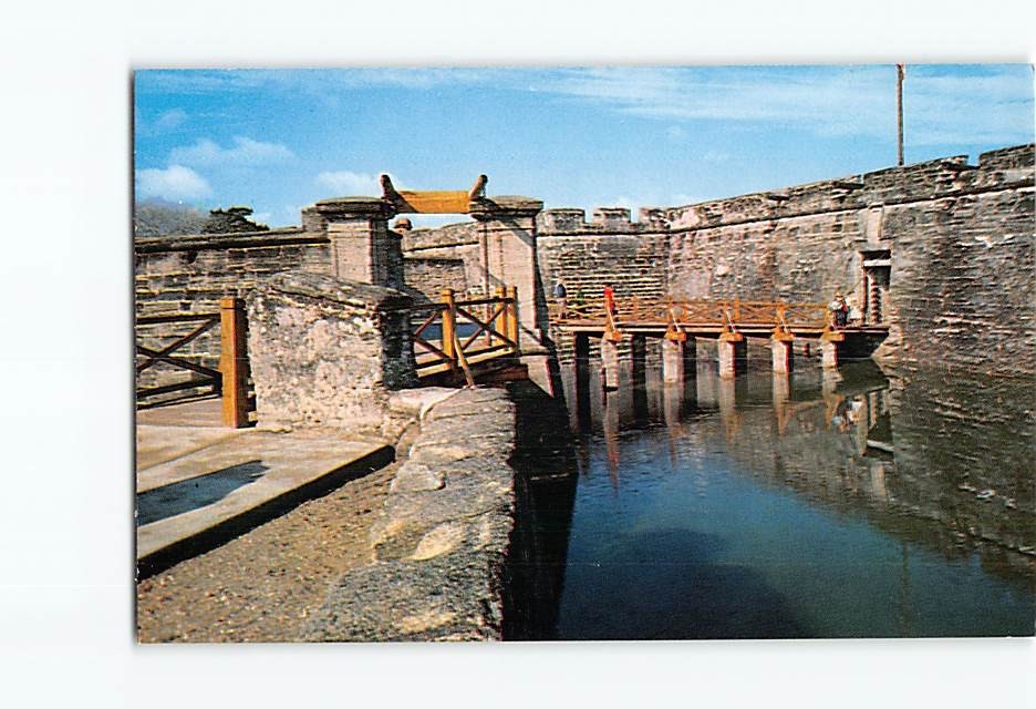 Postcard Drawbridge Castillo de San Marcos National Monument St. Augustine FL