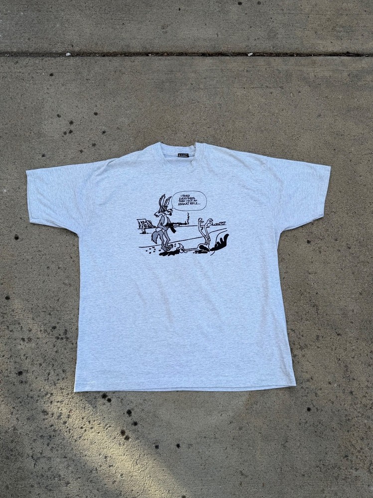 Vintage Wile coyote Grey Gun T-Shirt