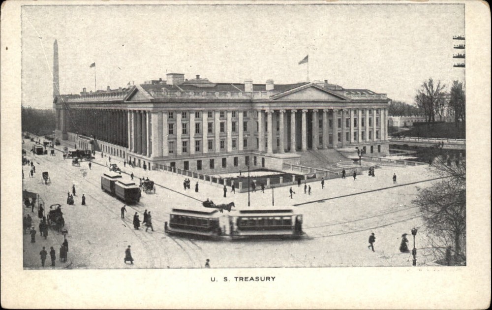 Washington DC US Treasury unused Private Postcard c1910 sku325