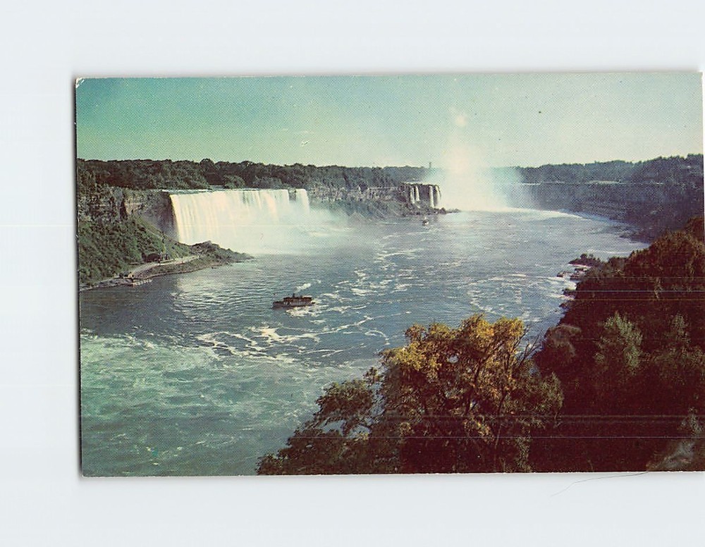 Postcard Niagara Falls from Rainbow Bridge North America