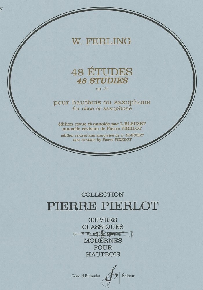 W.FERLING 48 ETUDES OP. 31 MUSIC BOOK OBOE OR SAXOPHONE PIERRE PIERLOT SAX NEW
