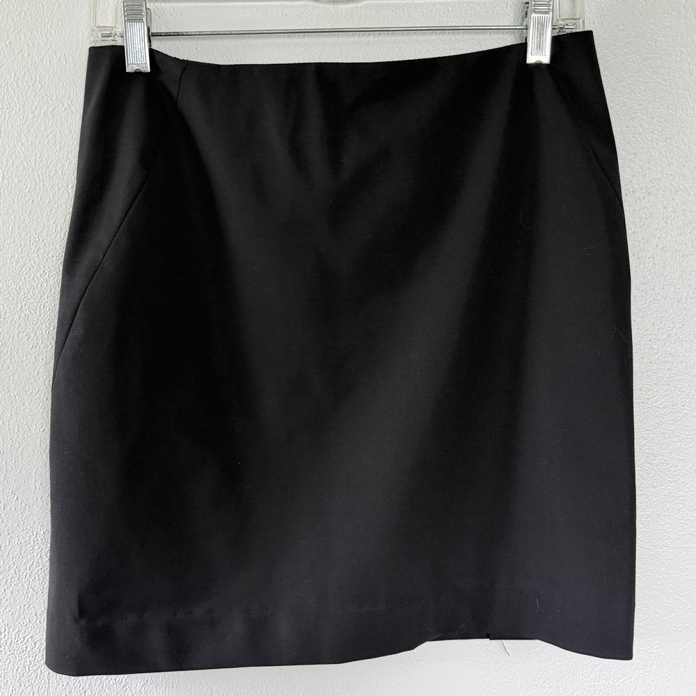 J Crew Black Wool Blend Pencil Skirt Women’s 2 Stretch Lined Career Office Y2K