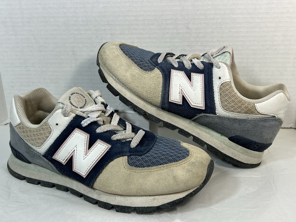 New Balance 574 Rugged Blue Beige Sneakers GC574DN2 - Boys Size 6/Women's Size 8