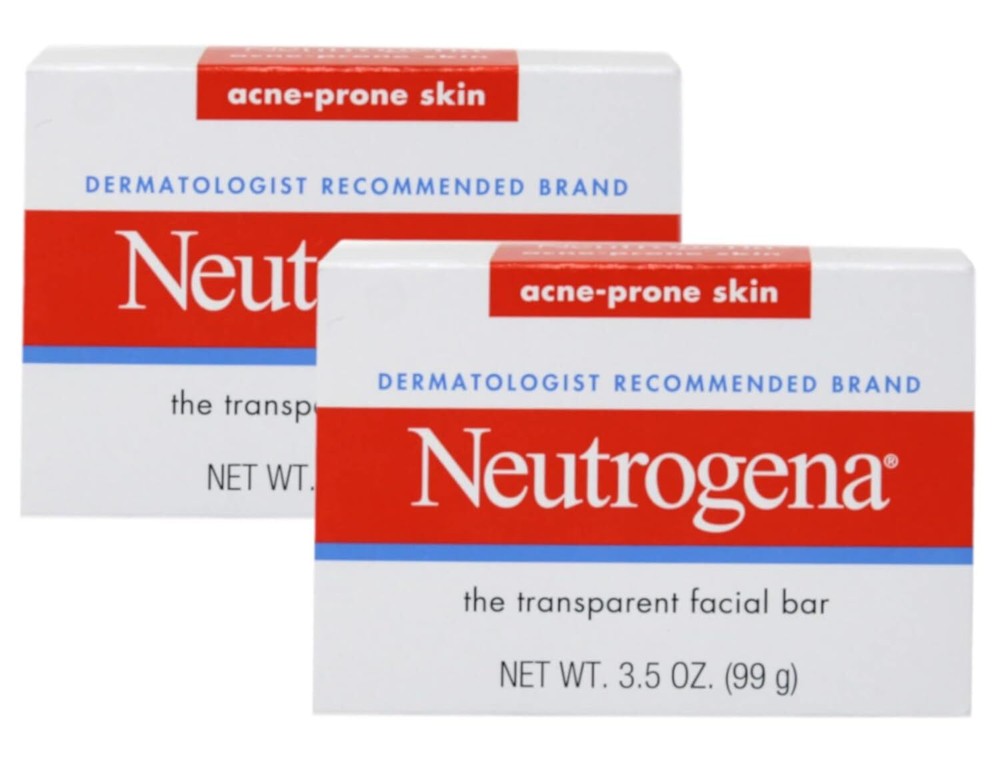 Neutrogena Acne Prone Skin Formula Facial Bar 3.50 oz (Pack 2)