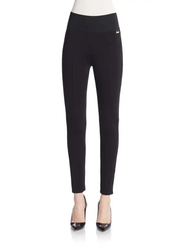 CALVIN KLEIN Women’s XS High Rise Power Stretch Pull On Ponte Slim Pants