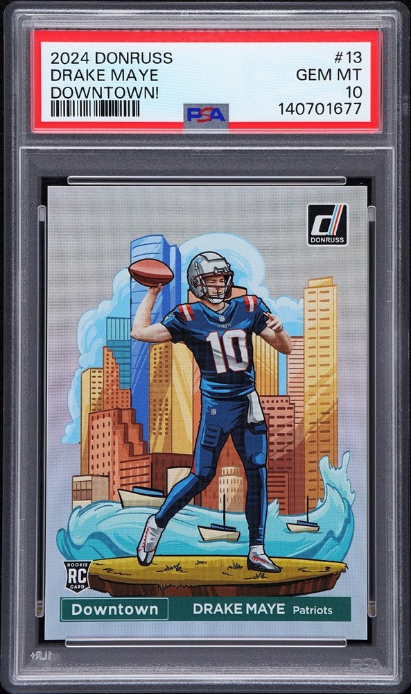 2024 Panini Donruss Drake Maye RC Rookie #13 Downtown! PSA 10 🔥