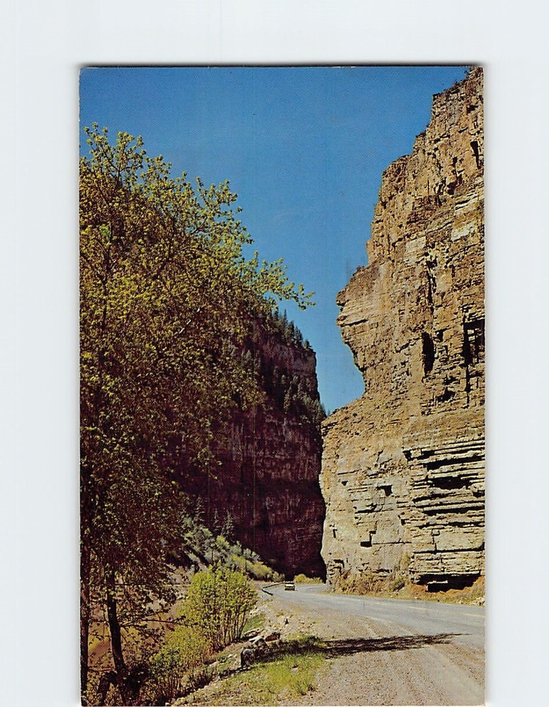 Postcard Glenwood Canyon of the Colorado River on Highway US 6 24 Colorado USA
