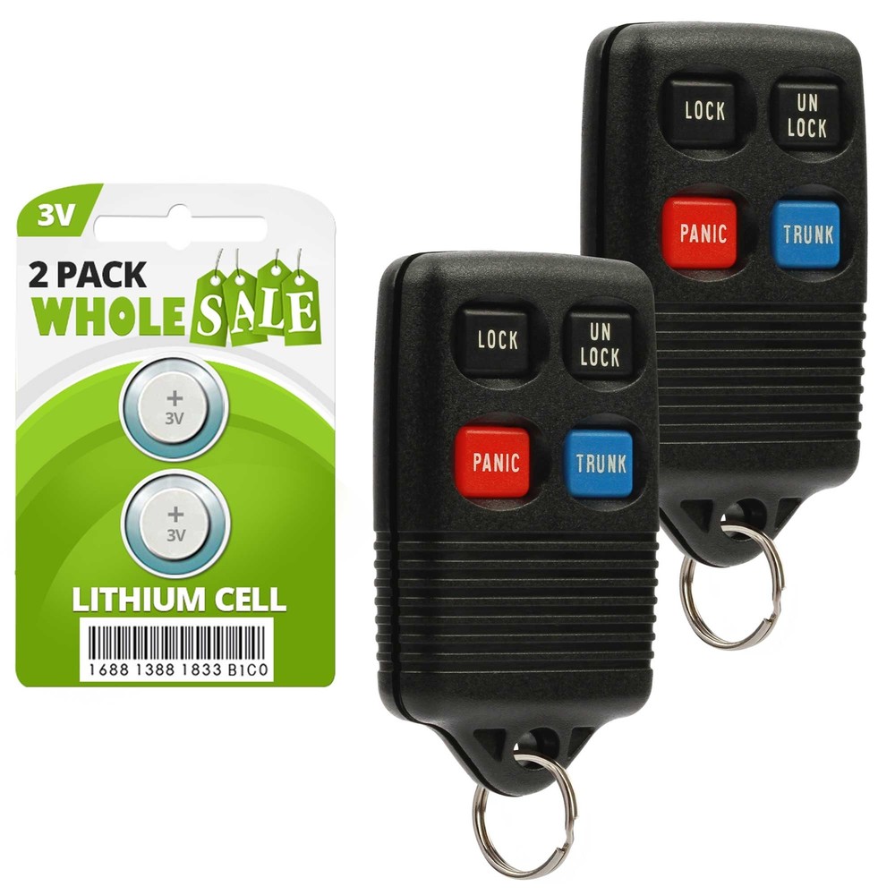 2 Replacement For 1993 1994 1995 1996 1997 1998 Ford Mustang Key Fob Control