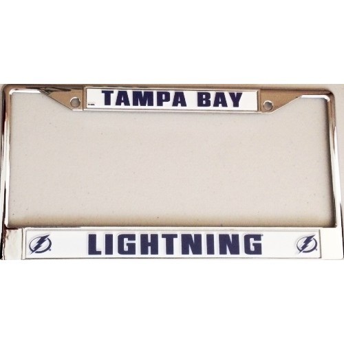 tampa bay lightning logo nhl ice hockey chrome license plate frame made in usa