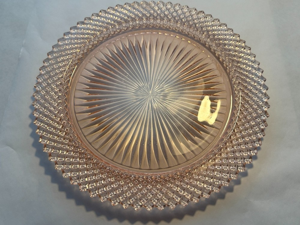 Vintage Anchor Hocking Miss America Pink Depression Glass Plate