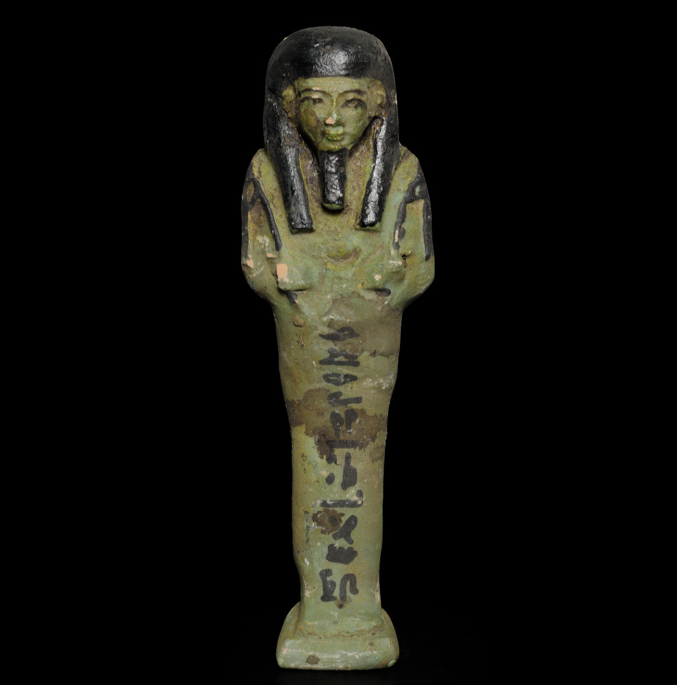 Ancient Egyptian Antiques Ushabti Shabti Figure Statue Faience Style Artifact BC