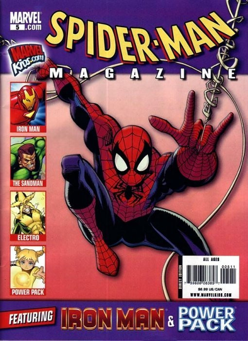 Spider-Man Magazine 2nd Series #5 FN Marvel Iron Man Power Pack Bundle  