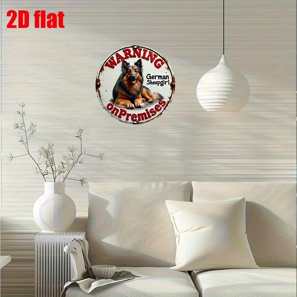 2D flat aluminum printed decorative painting, round welcome sign