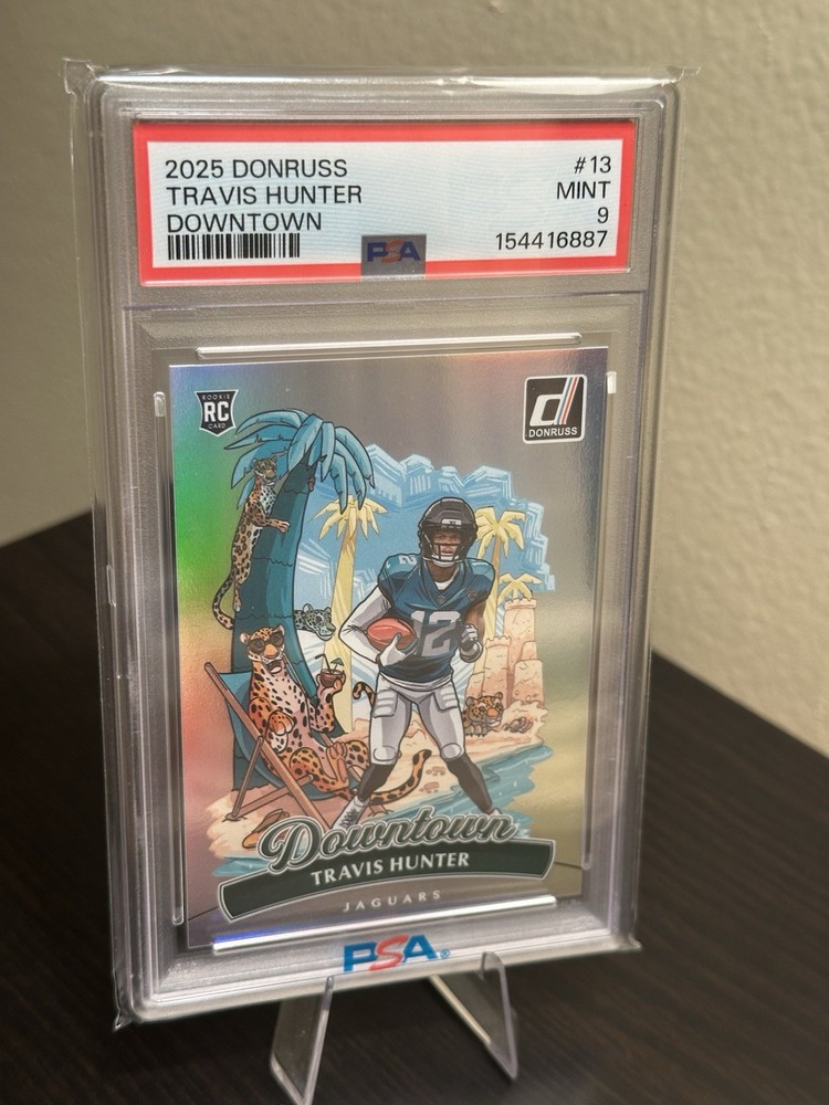 2025 Donruss Downtown! Travis Hunter PSA 9
