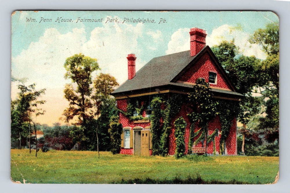 Philadelphia PA-Pennsylvania Penn House Fairmount Park Vintage c1908 Postcard