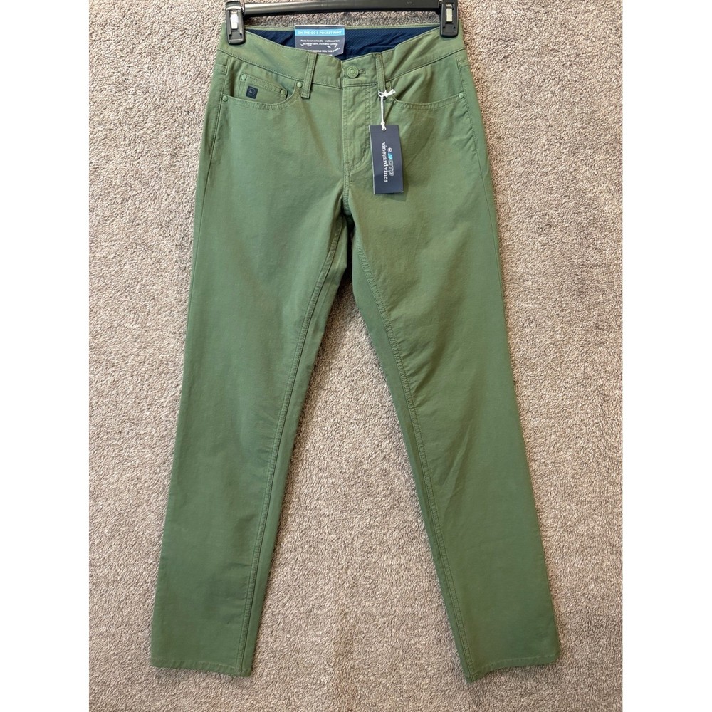 NWT Vineyard Vines OTG Canvas On The Go 5 Pocket Pants Cypress Mens 28x32