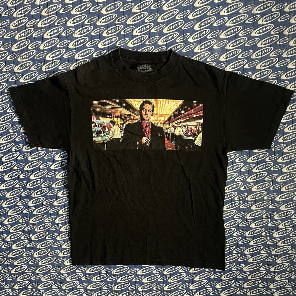 DGK Dirty Ghetto Kids Casino Robert Deniro Tee Shirt Mens Medium Black VTG
