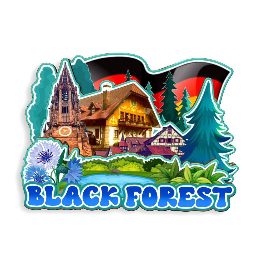 Black Forest Germany Refrigerator magnet 3D travel souvenirs wood craft gifts