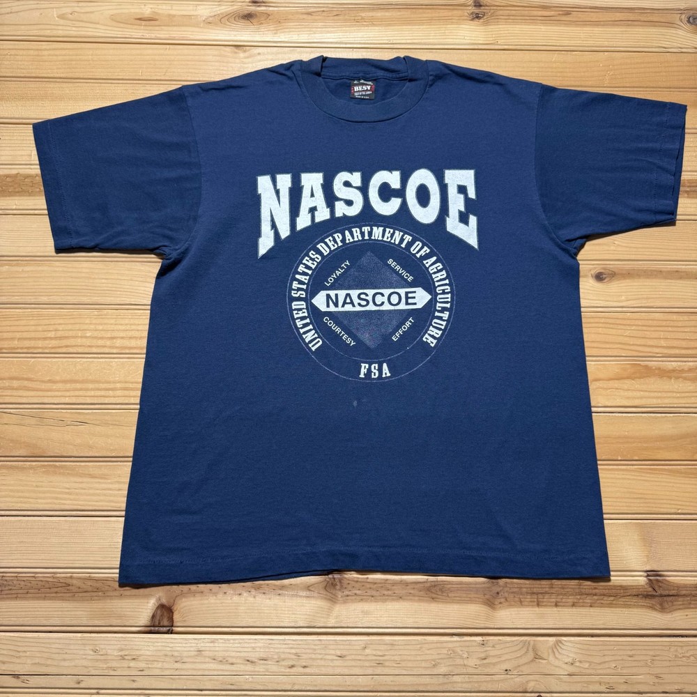 Vintage 90s NASCOE US Department Of Agriculture FSA Graphic T-Shirt USA - Large