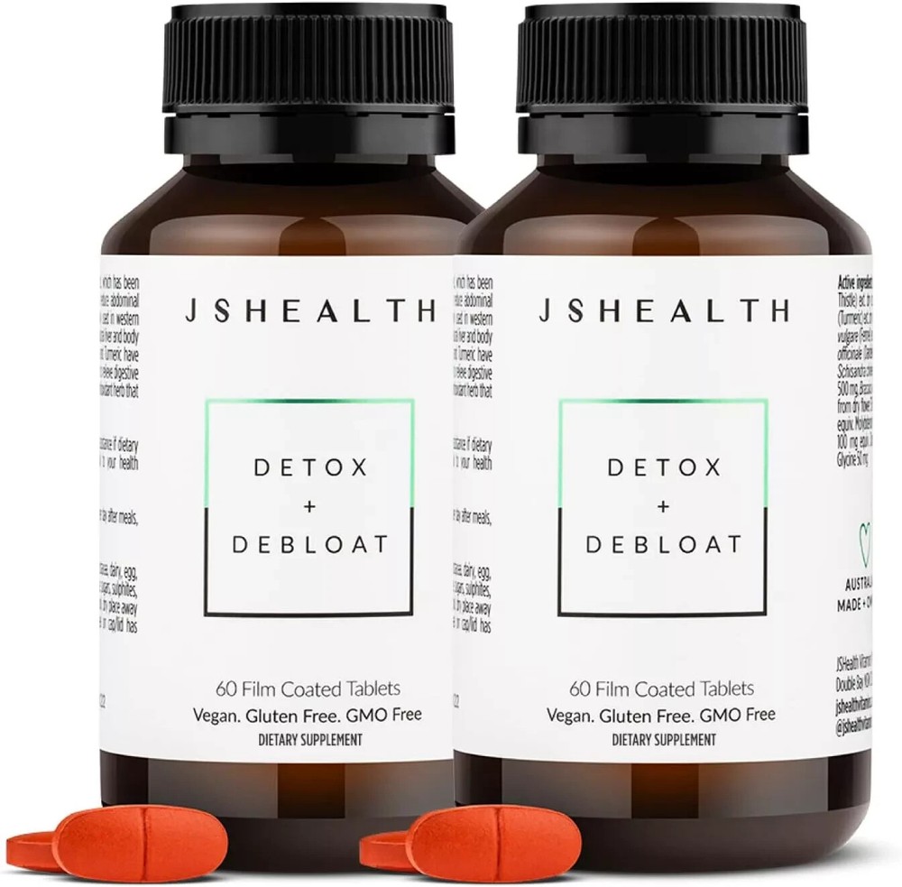 2 Pack JSHealth Detox & Debloat Liver Support - 120 Tablets