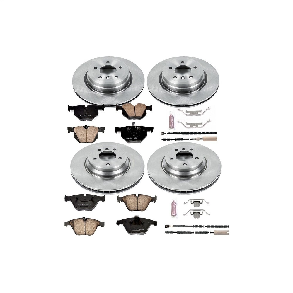 Power Stop KOE6059 1-Click Daily Driver Brake Kits Front & Rear OE Replacement R