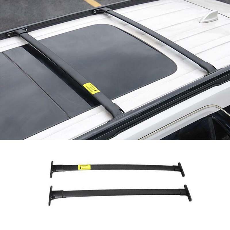 2PCS Black Steel Roof Rack Luggage Carrier Rail for Ford Explorer 2011-2019