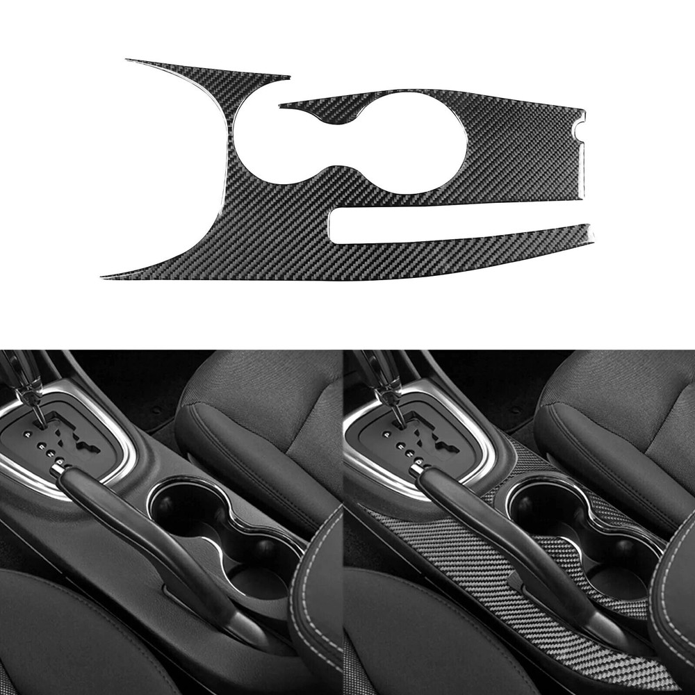 Real Carbon Fiber Central Water Cup Holder Panel Cover For Dodge Avenger 2011-14